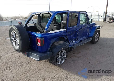 2020 Jeep Wrangler Unlimited Sahara z USA, uszkodzony, nr VIN 1C4HJXEN7LW230200